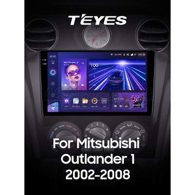Штатная магнитола Teyes CC3 4+64 Gb Mitsubishi Outlander 1 2002-2008 (F1) 9" 2k