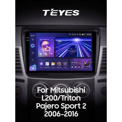 Штатная магнитола Teyes CC3 4+64 Gb Mitsubishi Pajero Sport 2 L200 Triton 2008-2016 9" 2k