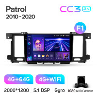 Штатна магнітола Teyes CC3 4+64 Gb Nissan Patrol 6 VI Y62 2010-2020 (F1) 9" 2k (L1)