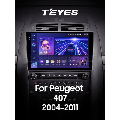 Штатна магнітола Teyes CC3 4+64 Gb Peugeot 407 1 2004 - 2011 (F1) 9" 2k (L2)