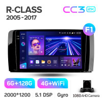 Штатная магнитола Teyes CC3 6+128 Gb Mercedes Benz R-Class W251 R280 R300 R320 2005-2017 (F1) 9" 2k