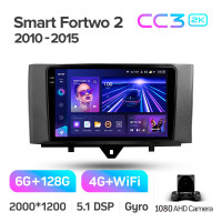Штатная магнитола Teyes CC3 6+128 Gb Mercedes Benz Smart Fortwo 2 2010-2015 (F1) 9" 2k