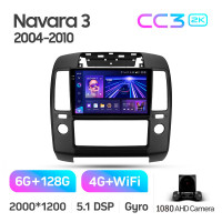 Штатная магнитола Teyes CC3 6+128 Gb Nissan Navara 3 D40 2004-2010 (F2) 9" 2k