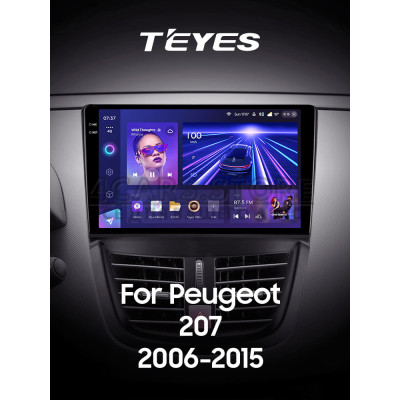 Штатна магнітола Teyes CC3 6+128 Gb Peugeot 207 2006-2015 9" 2k