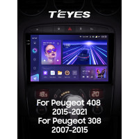 Штатна магнітола Teyes CC3 6+128 Gb Peugeot 408 1 T7 2012-2020 For Peugeot 308 2007-2015 9" 2k