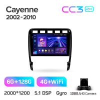 Штатная магнитола Teyes CC3 6+128 Gb Porsche Cayenne I 1 9PA 2002-2010 9" 2k (L1)