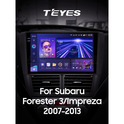 Штатна магнітола Teyes CC3 4+64 Gb Subaru Forester 3 SH 2007-2013 For Subaru Impreza GH GE 2007-2011 9" 2k