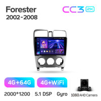 Штатная магнитола Teyes CC3 4+64 Gb Subaru Forester SG 2002-2008 9" 2k