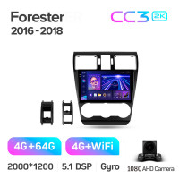 Штатная магнитола Teyes CC3 4+64 Gb Subaru Forester SJ 2015-2018 9" 2k