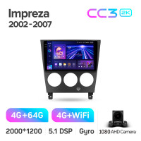 Штатная магнитола Teyes CC3 4+64 Gb Subaru Impreza GD GG 2002-2007 9" 2k