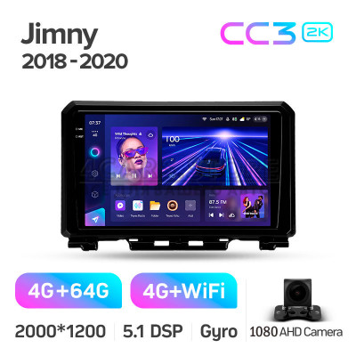 Штатная магнитола Teyes CC3 4+64 Gb Suzuki Jimny JB64 2018-2020 9" 2k