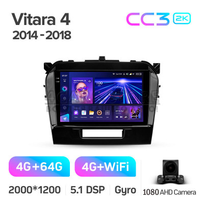 Штатная магнитола Teyes CC3 4+64 Gb Suzuki Vitara 4 2014-2018 9" 2k Штатная магнитола Teyes CC3 4+64 Gb Suzuki Vitara 4 2014-2018 9" 2k