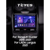Штатная магнитола Teyes CC3 6+128 Gb Renault Duster (F2) 2015-2021 / LADA Largus 2021 9" 2k (L1)