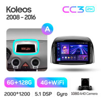 Штатная магнитола Teyes CC3 6+128 Gb Renault Koleos 2008 - 2016 (A) 9" 2k (L1)
