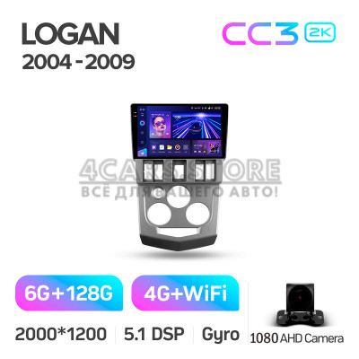 Штатная магнитола Teyes CC3 6+128 Gb Renault Logan 1 2004-2009 9" 2k Штатная магнитола Teyes CC3 6+128 Gb Renault Logan 1 2004-2009 9" 2k