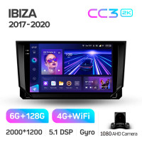 Штатная магнитола Teyes CC3 6+128 Gb Seat Ibiza 2017-2020 9" 2k (L1)