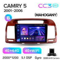 Штатная магнитола Teyes CC3 4+64 Gb Toyota Camry 5 XV 30 2001-2006-B 9" 2k