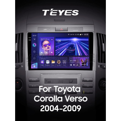 Штатна магнітола Teyes CC3 4+64 Gb Toyota Corolla Verso AR10 2004 - 2009 (F2) 9" 2k