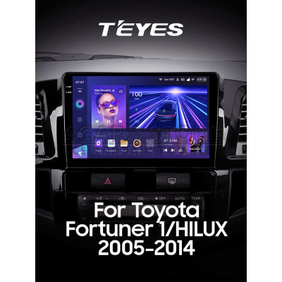 Штатна магнітола Teyes CC3 4+64 Gb Toyota Fortuner 1 AN50 AN60 HILUX Revo Vigo (F1) 2008-2014 9" 2k