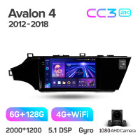 Штатная магнитола Teyes CC3 6+128 Gb Toyota Avalon 4 IV XX40 2012 - 2018 9" 2k (L1)