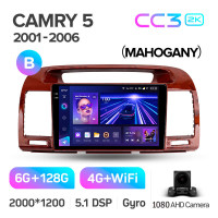 Штатная магнитола Teyes CC3 6+128 Gb Toyota Camry 5 XV 30 2001-2006-B 9" 2k