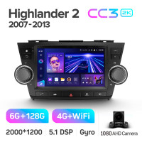 Штатная магнитола Teyes CC3 6+128 Gb Toyota Highlander 2 XU40 2007-2013 (F3) 9" 2k (L2)