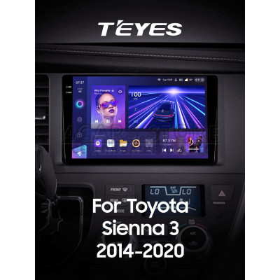 Штатная магнитола Teyes CC3 4+64 Gb Toyota Sienna 3 XL30 2014 - 2020 9" 2k