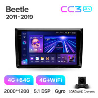 Штатна магнітола Teyes CC3 4+64 Gb Volkswagen Beetle A5 2011-2019 9" 2k