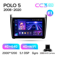Штатна магнітола Teyes CC3 4+64 Gb Volkswagen POLO 5 (F1) 2008-2020 9" 2k