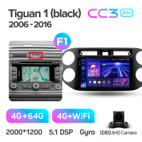 Штатна магнітола Teyes CC3 4+64 Gb Volkswagen Tiguan 1 NF 2006-2017 (F1) (24mm) 9" 2k