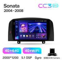 Штатна магнітола Teyes CC3 4+64 Gb Hyundai Sonata NF 2004-2008 9" 2k