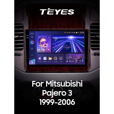 Штатная магнитола Teyes CC3 4+64 Gb Mitsubishi Pajero 3 V70 V60 1999-2006 (brown) 9" 2k