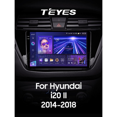 Штатна магнітола Teyes CC3 4+64 Gb Hyundai i20 2 II GB 2014-2018 9" 2k