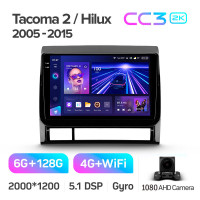 Штатная магнитола Teyes CC3 6+128 Gb Toyota Tacoma 2 N200 Hilux 2005-2015 9" 2k (L1)