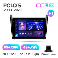 Штатна магнітола Teyes CC3 6+128 Gb Volkswagen POLO 5 (F1) 2008-2020 9" 2k