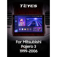 Штатна магнітола Teyes CC3 6+128 Gb Mitsubishi Pajero 3 V70 V60 1999-2006 (brown) 9" 2k