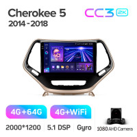 Штатная магнитола Teyes CC3 4+64 Gb Jeep Cherokee 5 KL 2014-2018 10" 2k