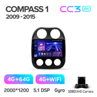 Штатная магнитола Teyes CC3 4+64 Gb Jeep Compass 1 MK 2009-2015 10" 2k