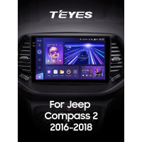 Штатная магнитола Teyes CC3 4+64 Gb Jeep Compass 2 MP 2016-2018 10" 2k