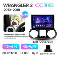 Штатная магнитола Teyes CC3 4+64 Gb Jeep Wrangler 3 JK 2010-2017 (L14) 10" 2k (L1)