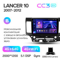Штатная магнитола Teyes CC3 4+64 Gb Mitsubishi Lancer 10 CY 2007-2012 (B) 10" 2k