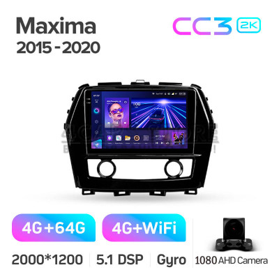 Штатная магнитола Teyes CC3 4+64 Gb Nissan Maxima A36 2015-2020 10" 2k