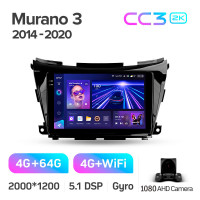 Штатна магнітола Teyes CC3 4+64 Gb Nissan Murano 3 Z52 2014-2020 10" 2k