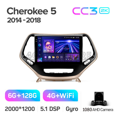 Штатна магнітола Teyes CC3 6+128 Gb Jeep Cherokee 5 KL 2014-2018 10" 2k Штатна магнітола Teyes CC3 6+128 Gb Jeep Cherokee 5 KL 2014-2018 10" 2k