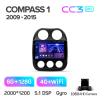 Штатная магнитола Teyes CC3 6+128 Gb Jeep Compass 1 MK 2009-2015 10" 2k