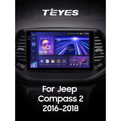 Штатная магнитола Teyes CC3 6+128 Gb Jeep Compass 2 MP 2016-2018 10" 2k