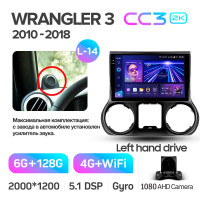 Штатная магнитола Teyes CC3 6+128 Gb Jeep Wrangler 3 JK 2010-2017 (L14) 10" 2k (L1)