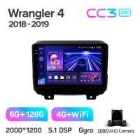 Штатная магнитола Teyes CC3 6+128 Gb Jeep Wrangler 4 JL 2018-2019 9" 2k (L1)
