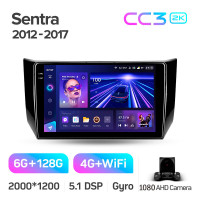 Штатная магнитола Teyes CC3 6+128 Gb Nissan Sentra B17 2012-2017 10" 2k