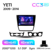 Штатная магнитола Teyes CC3 4+64 Gb Skoda Yeti 5L 2009-2014 10" 2k